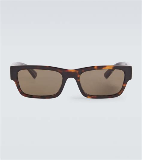 eckige herren sonnenbrille prada braun|Eckige Sonnenbrille Prada Symbole in Braun .